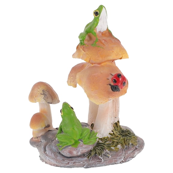 Raindrops Garden Frog Statue Resin Animal Figurine Garden Frog Decor Frog Craft Yard Frog Decor