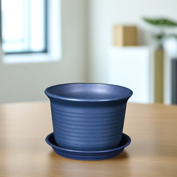 Raindrops Garden Resin Flower Pot Flower Pots with Pallet Herb Pots 18.40X13.00X18.40CM