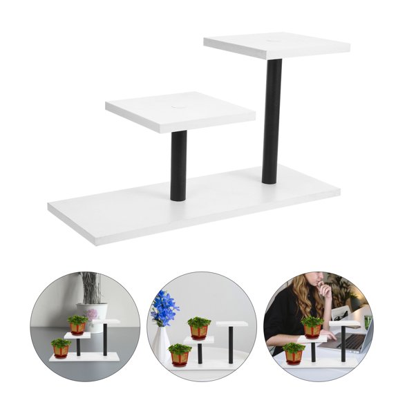 Raindrops Gardening Pot Holder Multi Layer Desktop Stand Iron for Study Room Decor 1Set