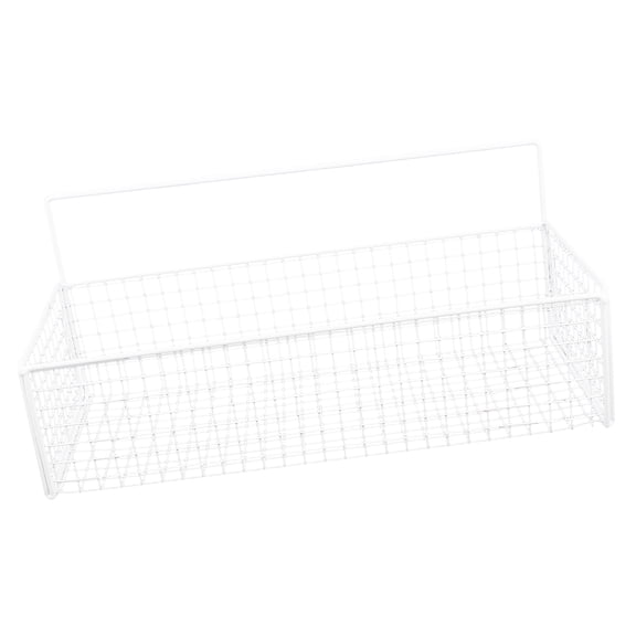 Raindrops White Garlic Basket with Turntable for Vegetable Storage, Fruit and Produce Organizer Container