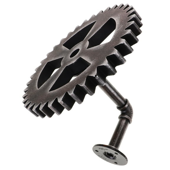 Raindrops Gear Shaped Wall Floating Shelf Vintage Gear Structure Wall Mounted Floating Shelf