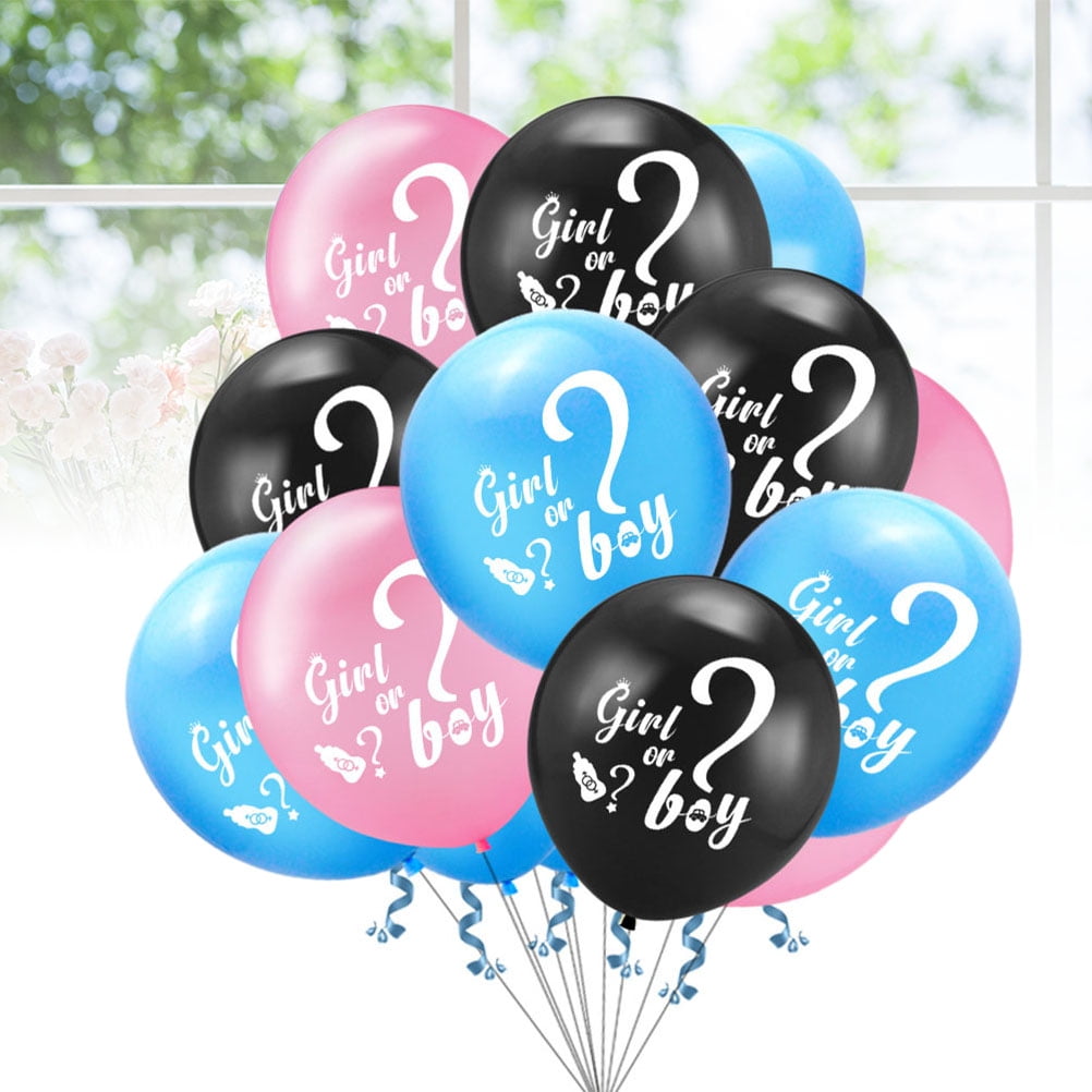 Raindrops Gender Reveal Party Decoration Set with 50pcs Latex Balloons in Assorted Colors for Kids Birthday