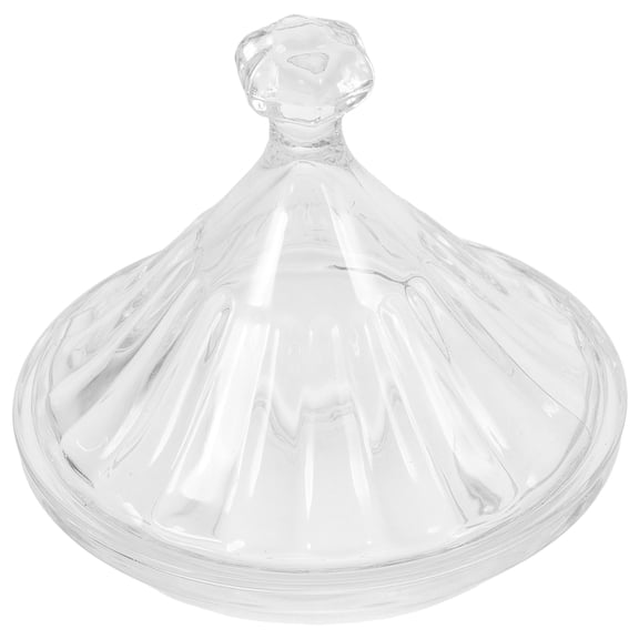 Raindrops Glass Candy Dish with Lid - Decorative Glass Fruit Plate, Candy Bowl for Snacks, Desserts, Fruits, Home Gatherings, Birthday Parties