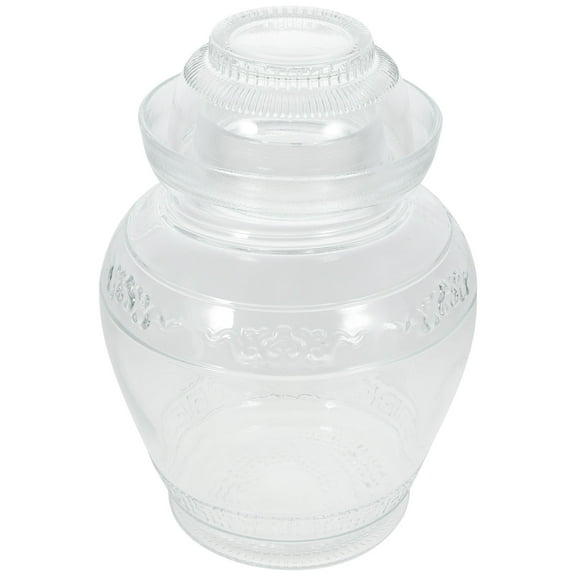 Raindrops  Glass Pickled Vegetables Jar Kimchi Container with Strainer Pickling Crock Food Containers
