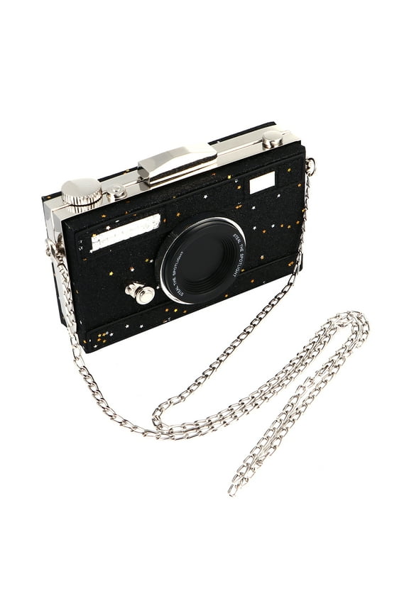 Glitter Camera Clutch Purse Sequin Evening Bag Crossbody