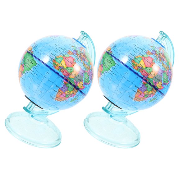 Raindrops Pattern Globe Shaped Bank Set of 2 Polystyrene Savings Banks