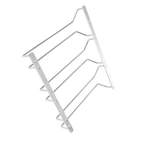 Raindrops Goblets Hanging Rack 1Pack Silver Metal Under Cabinet Glass Storage Rack for Homeowners Kitchen