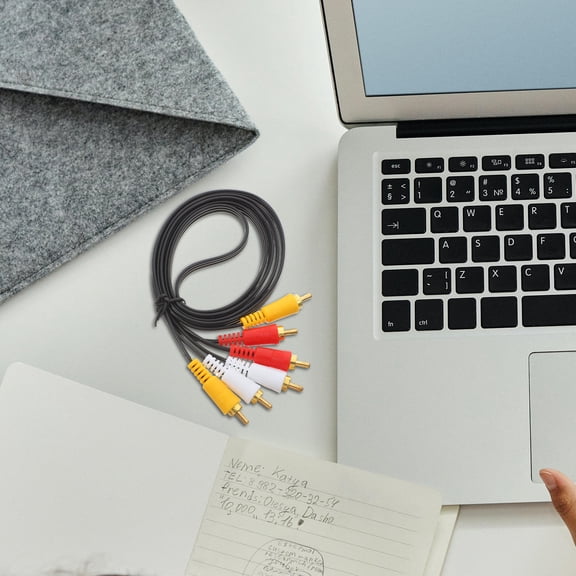 Raindrops Gold Plated 3 Lotus Head Audio Video Cable for DVD Computer CD Player 1 5meter