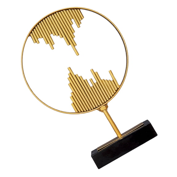 Raindrops Gold Table Decor Geometric Ornaments Abstract Landscape Decoration Office