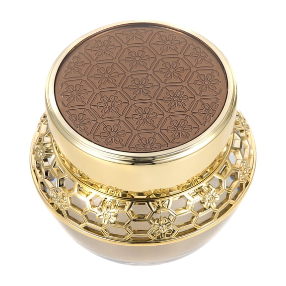 Raindrops Golden ABS Cream Bottle for Females Compact Size 50.2ml Reusable Lotion Holder