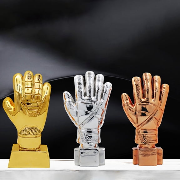 Raindrops Golden ABS Soccer Trophy for Sports Match with Exquisite Workmanship and Wear Resistant Material 7.8 inches