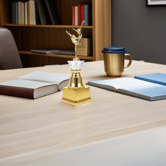 Raindrops Golden Plastic Trophy for Decor Versatile Size Eventfriendly