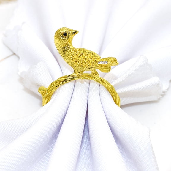 FOMIYES 4pcs Birds Napkin Decor Alloy Decorative Ring for Weddings New Year and Christmas