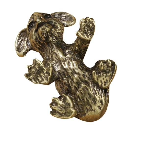 FOMIYES Handcrafted Golden Brass Koala Figurine, Realistic Metal Sculpture for Desk, Shelf, Home and Office Decor