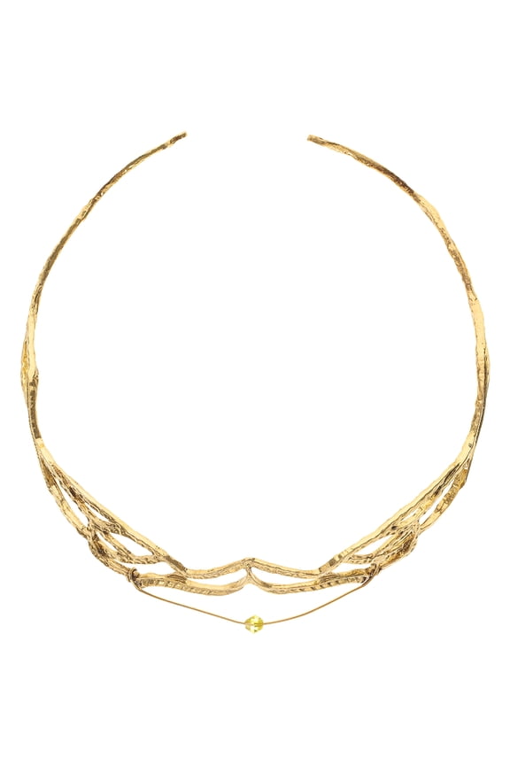 Vintage Style Golden Bridal Headband Woman Headdress for Wedding and Party Use