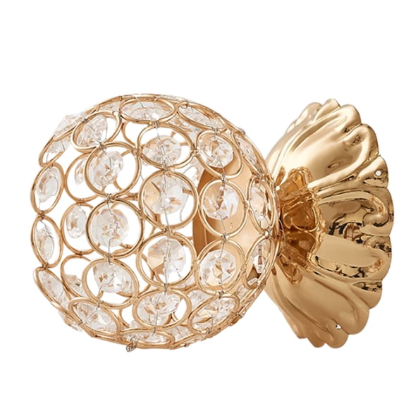 Raindrops Chic Golden Crystal Iron Pen Holder for Makeup Brushes and Office Supplies, Stylish Desk Organizer 1 Pc