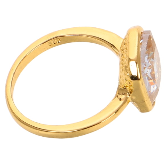 Raindrops Cubic Zirconia Bridal Engagement Lightweight Initial for Women