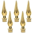 thumbnail image 1 of Raindrops Golden Flagpole Finial with Pointed Shape for Outdoor Decoration Durable PP Material 5 Pieces, 1 of 8