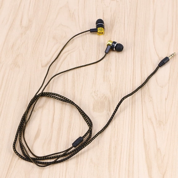 Raindrops Golden Heavy Bass Earphone with Copper Wire for Immersive Listening 3.5mm Plug