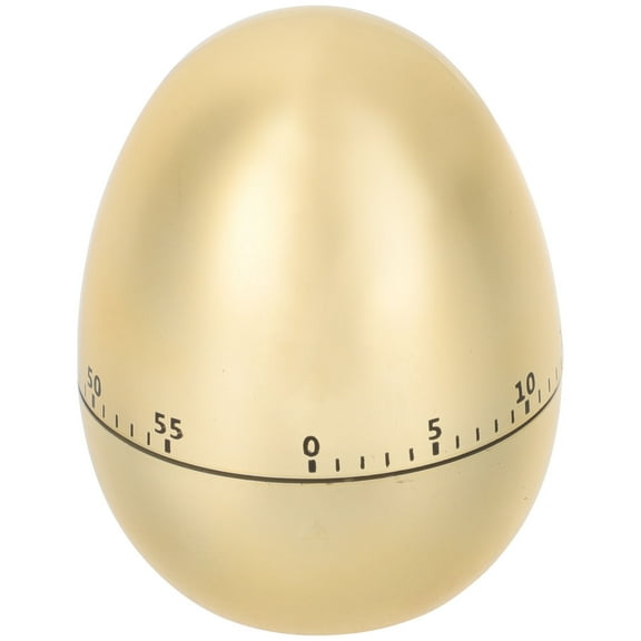 USHOBE Kitchen Supplies Egg Shape Timer Golden 1Pcs 3.1X2.6X2.6in