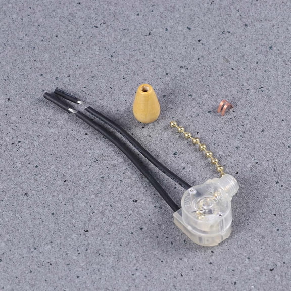 Raindrops Manual Pull Chain Switch for Ceiling Fan Light Golden Color 3A 220V to 250V