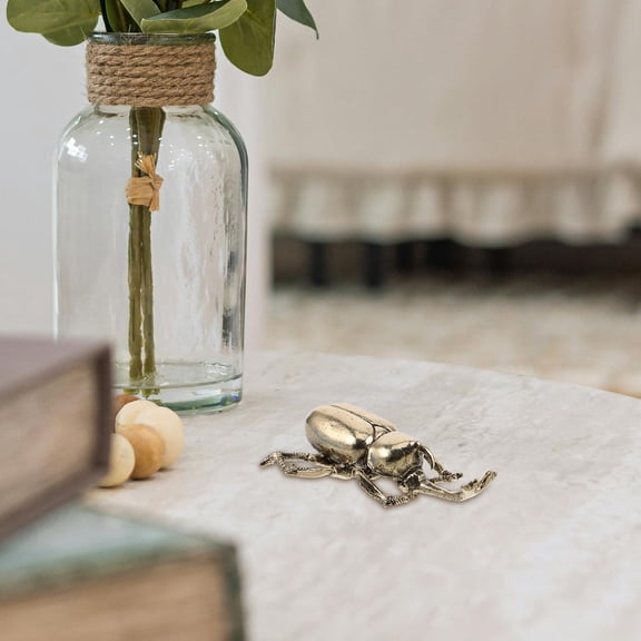 Raindrops Collectible Figurines Statue Golden Metal Insect Decor 1Pack