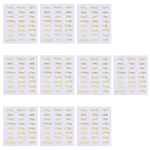 Raindrops Golden Essential Oil Label Stickers for DIY Bottles and Aromatherapy Container Organization