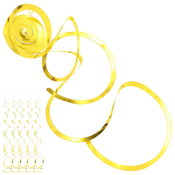 Raindrops Golden Plastic Hanging Swirl Decorations for Party Ceiling Decoration 70cm Each
