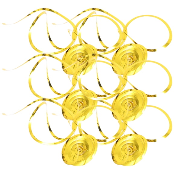 Raindrops Golden Plastic Hanging Swirl Decorations for Party Decoration Each Measuring 70cm