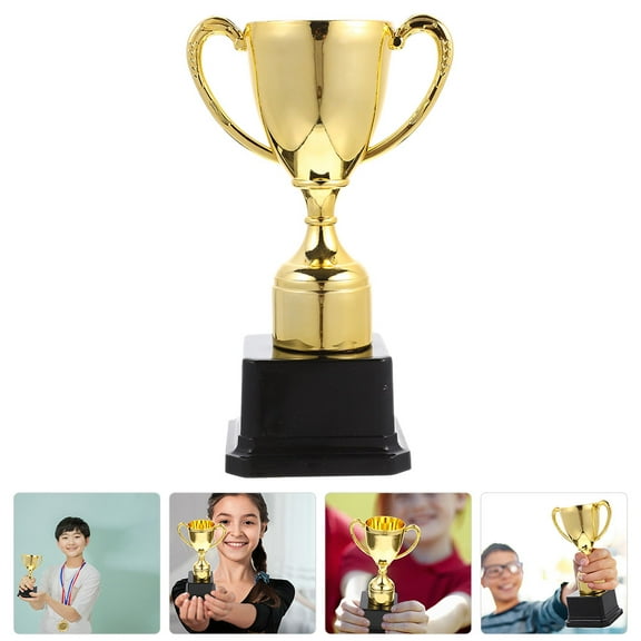 Raindrops Golden Plastic Trophy for Kids Decoration Reward in Various Competitions and Parties 5.5 Inches