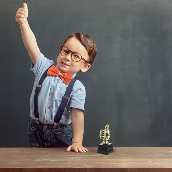 Raindrops Golden Plastic trophy for Party Encouragement and Awards 8 Pieces