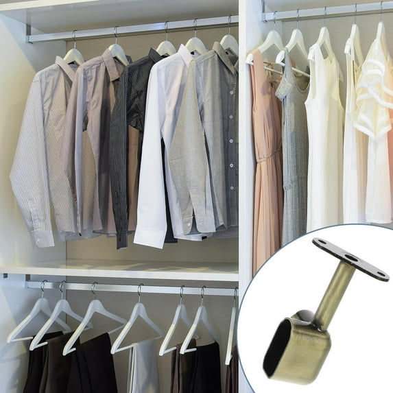 Kitandove Corner Closet Rod Bracket Closet Rod Bracket Antique 2Pcs