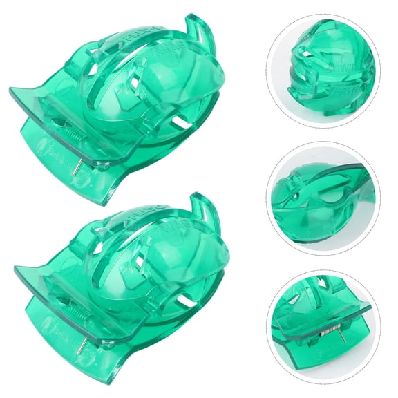 Raindrops Golf Ball Drawing Tool Abs Green Rectangular Shape 2Pcs Line Marker For Putting Alignment 1.2 x 2 x 0.8in