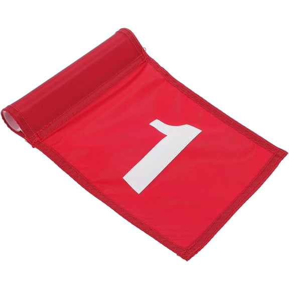 Raindrops Golfing Flag for Decoration Made of Durable Nylon in Red Color Great for Practice and Yard Games 3.5x5 Inches
