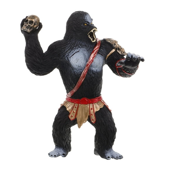 Raindrops Gorilla Statue Sculpture Monkey Gorilla Statue Wild Animal Toy Gorilla Action Figure Monkey Cake Topper Jungle Animal Figurines for Bookshelf Desk Decoration