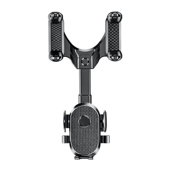 Raindrops Black Car Phone Holder for Rear View Mirror, Cell Phone Mount Organizer Accessory for Secure Driving