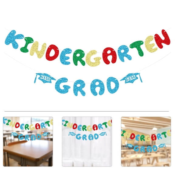 FOMIYES Graduation Banner Set with Multi-Color Background, Party Hanging Decoration and Photo Prop for Celebration