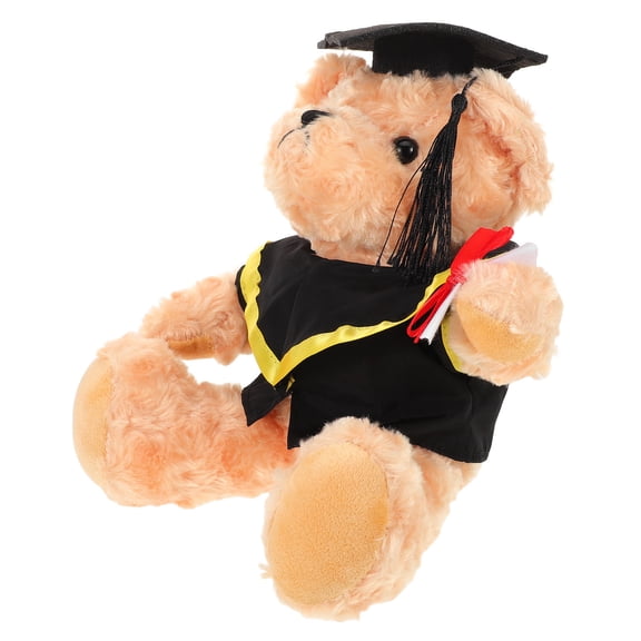 Raindrops Graduation Bear Multi-Color Plush for Home Decor Elegant Design