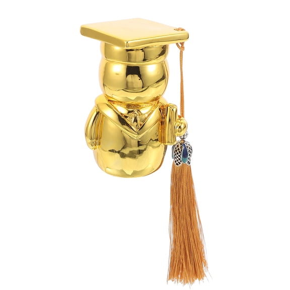 Raindrops Graduation Photo Props 1Pcs Resin Graduation Figure Golden Academic Atmosphere Decoration