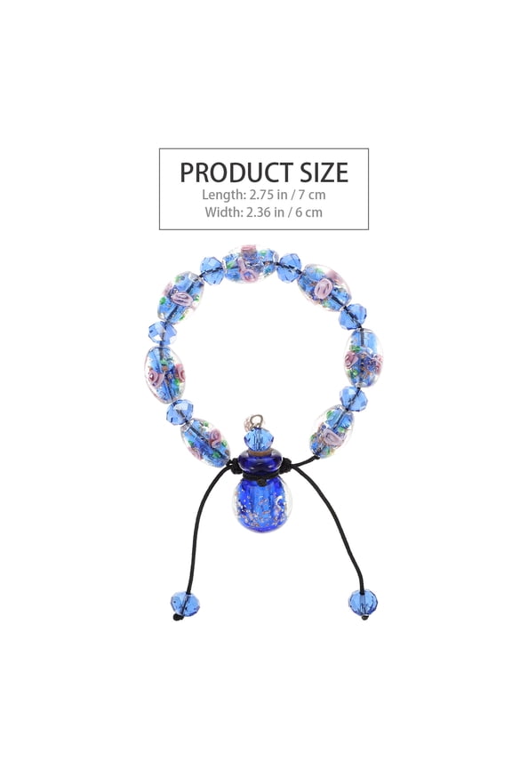 Green Aromatherapy Bracelet with Mini Essential Oil Bottle for Daily Wear and Decoration