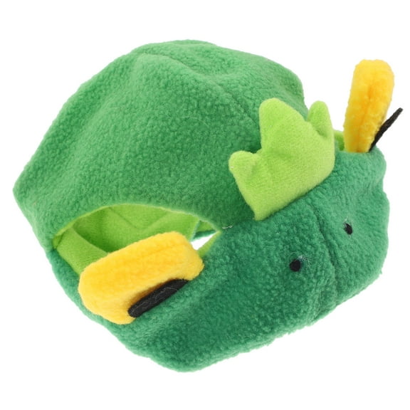 Raindrops Pet Frog Hat Green Cotton Cute Party Hat for Dogs and Cats Lightweight Comfortable Design