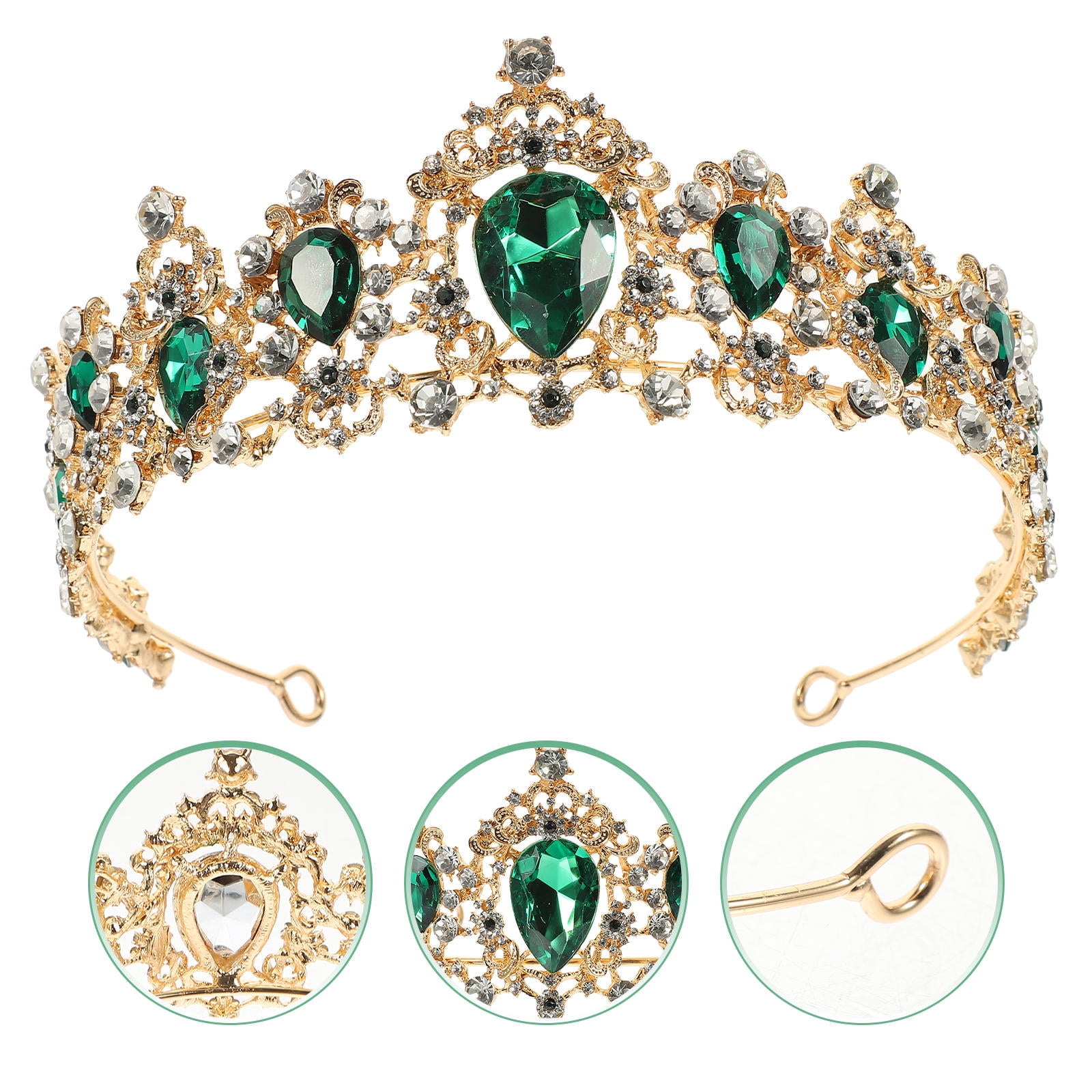 Elegant Green Crystal Tiara 1648741987831__24646.  main image 2