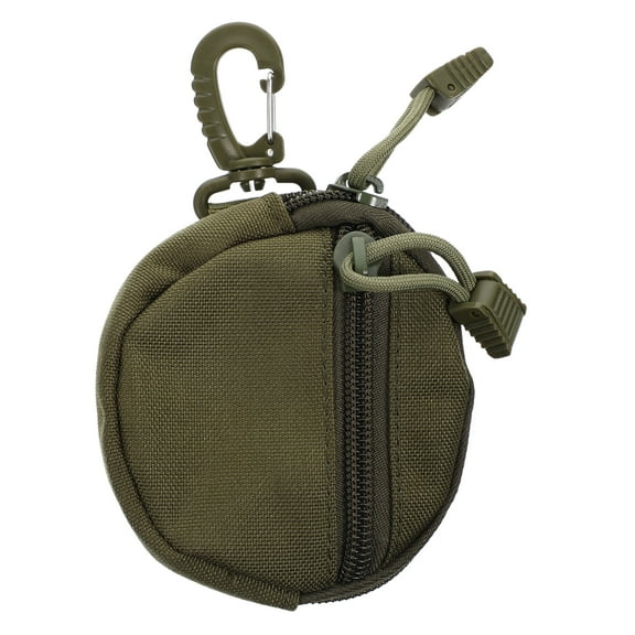 Raindrops Green Earbuds Case - Portable Oval Storage Bag for Sports