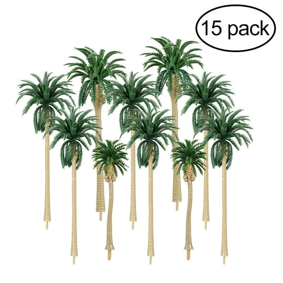 Raindrops Green Landscape Tree Model Small Palm Artificial Coconuts Decor
