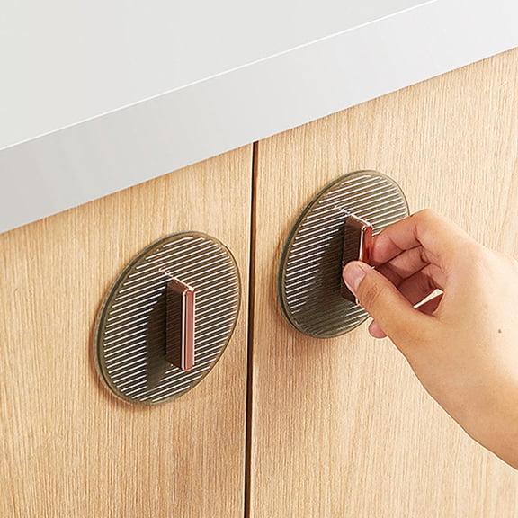 Raindrops Green Plastic Cabinet Pull Handles with Self-Adhesive Backing, Multi-Functional for Home Decor and Furniture Upgrade