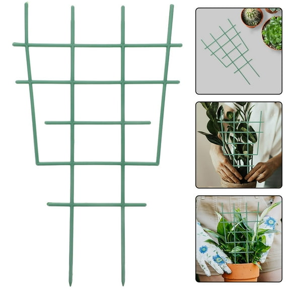 Raindrops Green Plastic Plant Support Frame for Garden 4pcs Reusable Fixed Rod Pergola