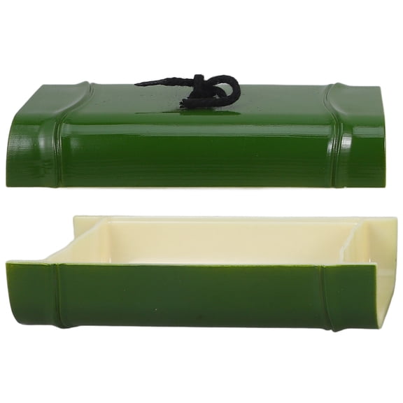 Raindrops Green Reusable ABS Sushi Serving Tray for Storage Lightweight and Safe Material 7 Inch