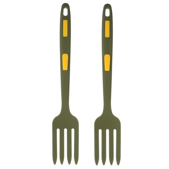 Raindrops Green Silicone Forks Set of 2 MultiFunction Dinner Forks Safe and for Home Use
