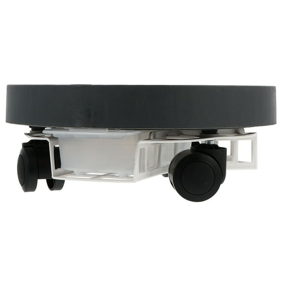 Raindrops Grey Plastic Plant Stand with Wheel for Pot Moving Conveniently 25.5 x 25.5 x 7.5 cm