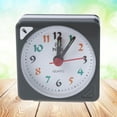thumbnail image 1 of Raindrops Compact Plastic Quartz Clock Grey for Time Display, 1 of 5